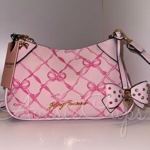 Juicy Couture Lovely Girl Bow Shoulder/Crossbody Bag in Dusty Blush, Pink VIRAL